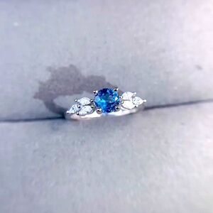 S925 0.5CT natural Gem ring